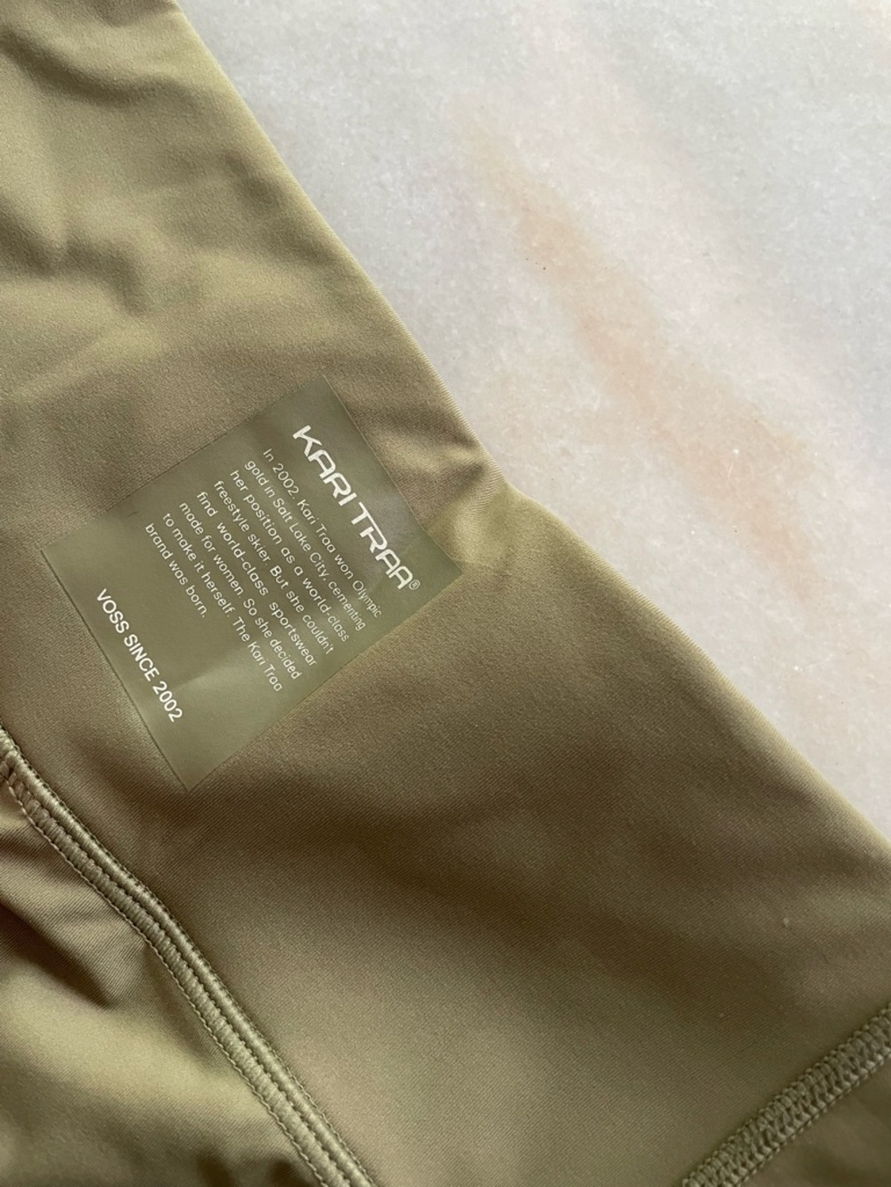 NWT Kari Traa Olive & Cream Performance women’s Shorts size XL - Picture 5 of 6